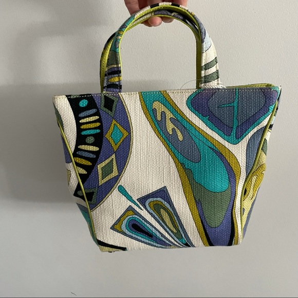 Authentic Emilio Pucci abstract print tote bag - Picture 2 of 15